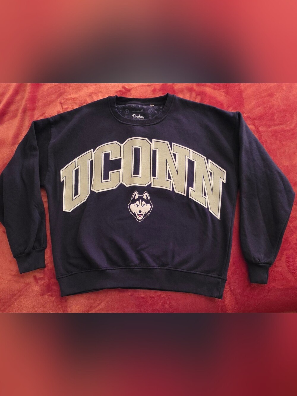 Pressbox UCONN Navy Crewneck Sweatshirt